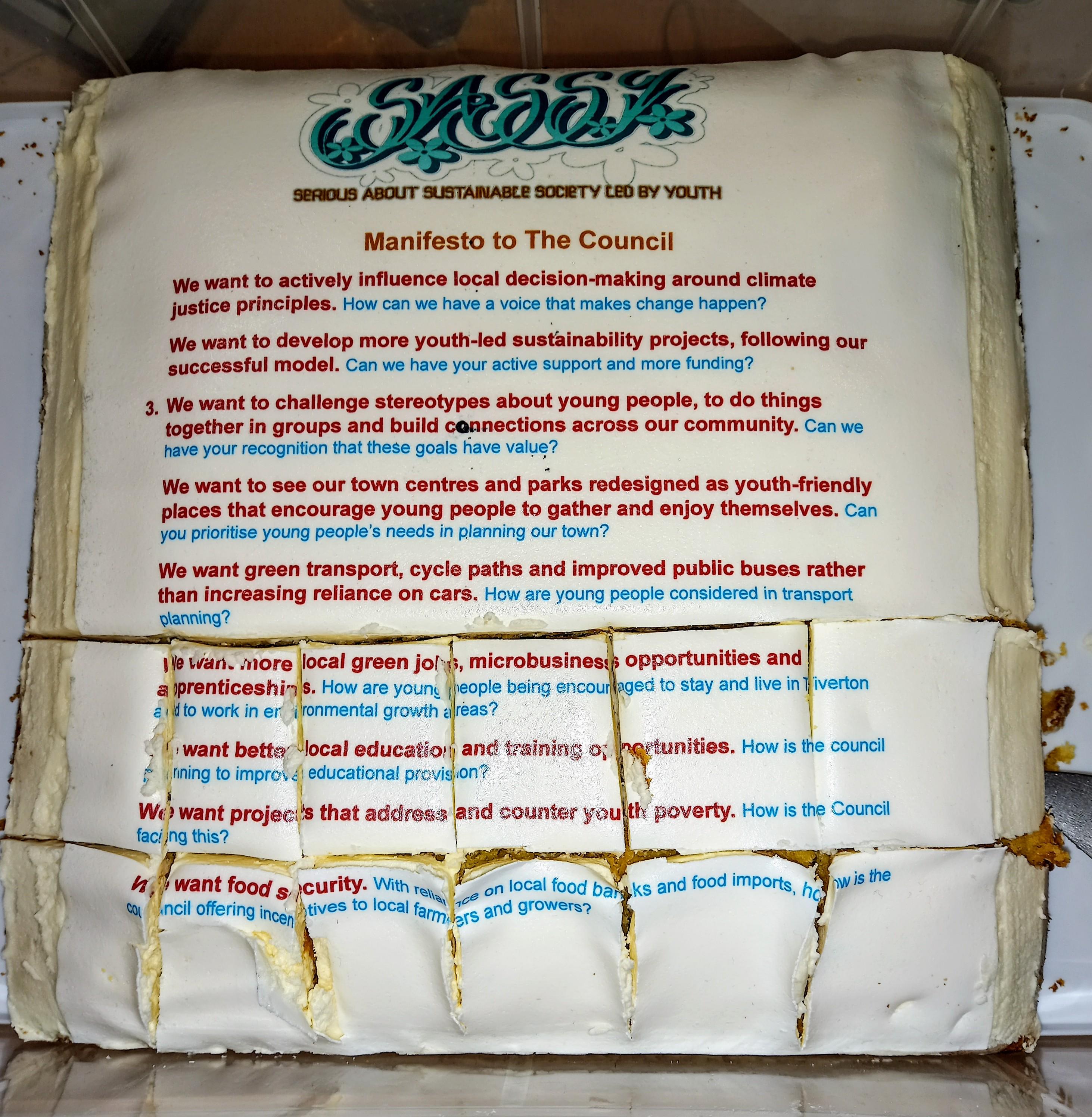 SASSY's Manifesto Cake