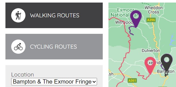 walking and cycling routes