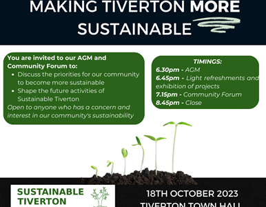 18 Oct 2023 Making Tiverton Communities More Sustainable? image